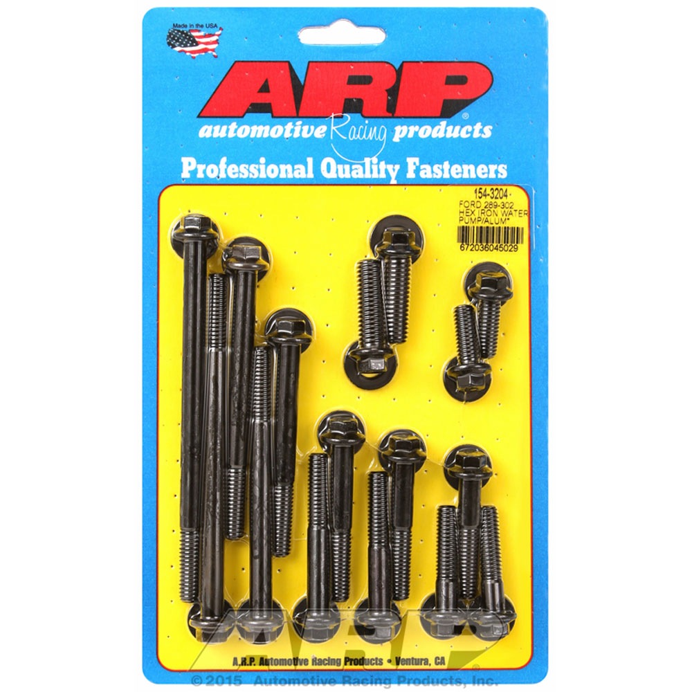 Photo for Automotive Racing Products (ARP) Water Pump Bolt Kit 154-3204; for Ford 289 to 302, aluminum timing cover and cast iron waterpump