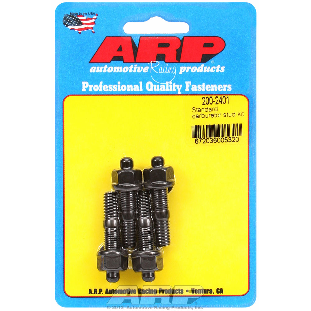 Photo for Automotive Racing Products (ARP) Carburetor Stud Kit 200-2401; 1.700 in. 5/16 in. -18 5/16 in. -24 Black Oxide 8740 Chromoly Bullet Nose