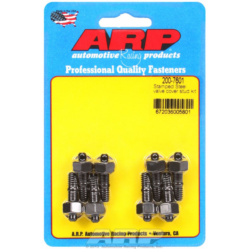 Automotive Racing Products (ARP) Valve Cover Stud Set 200-7601; 8740 Chromoly Hex Head 1/4 in. -20 1.170 in. 