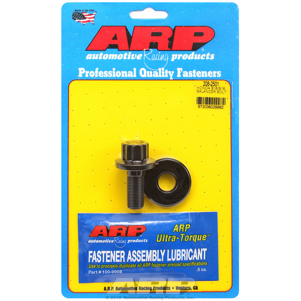 Photo for Automotive Racing Products (ARP) Harmonic Balancer Bolt 208-2501; 12-Point M14 x 1.25 1.350 in. Black Oxide 8740 Chromoly for 1990 to 2001 Honda 1.6L, 1.8L