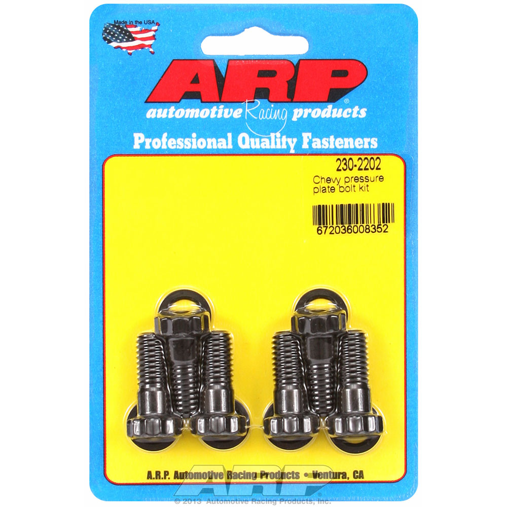 ARP Clutch Pressure Plate Bolt 230-2202; 1.000 in. 12-Point Black Oxide Chromoly for Chevy 262 to 400, 396 to 454 