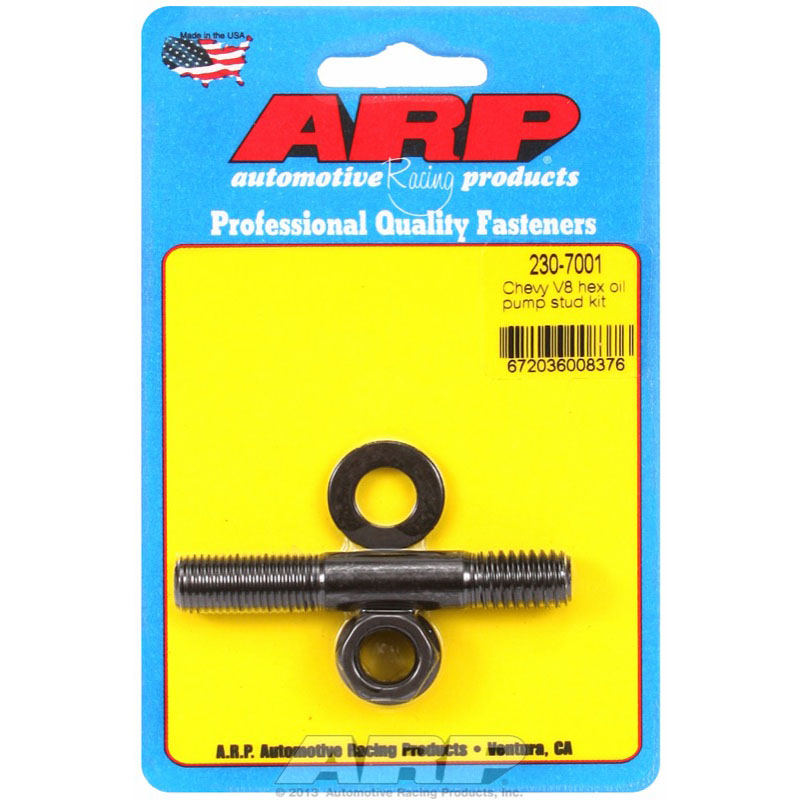 Automotive Racing Products (ARP) Oil Pump Stud 230-7001; Hex Stud Black Oxide 8740 Chromoly for Chevy 262 to 400 
