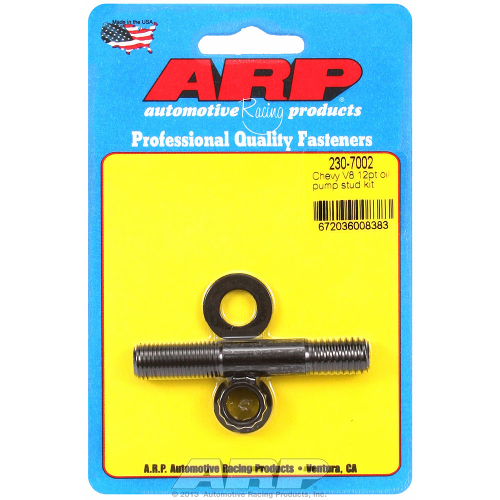 Automotive Racing Products (ARP) Oil Pump Stud 230-7002; 12-Point Stud Black Oxide 8740 Chromoly for Chevy 262 to 400 