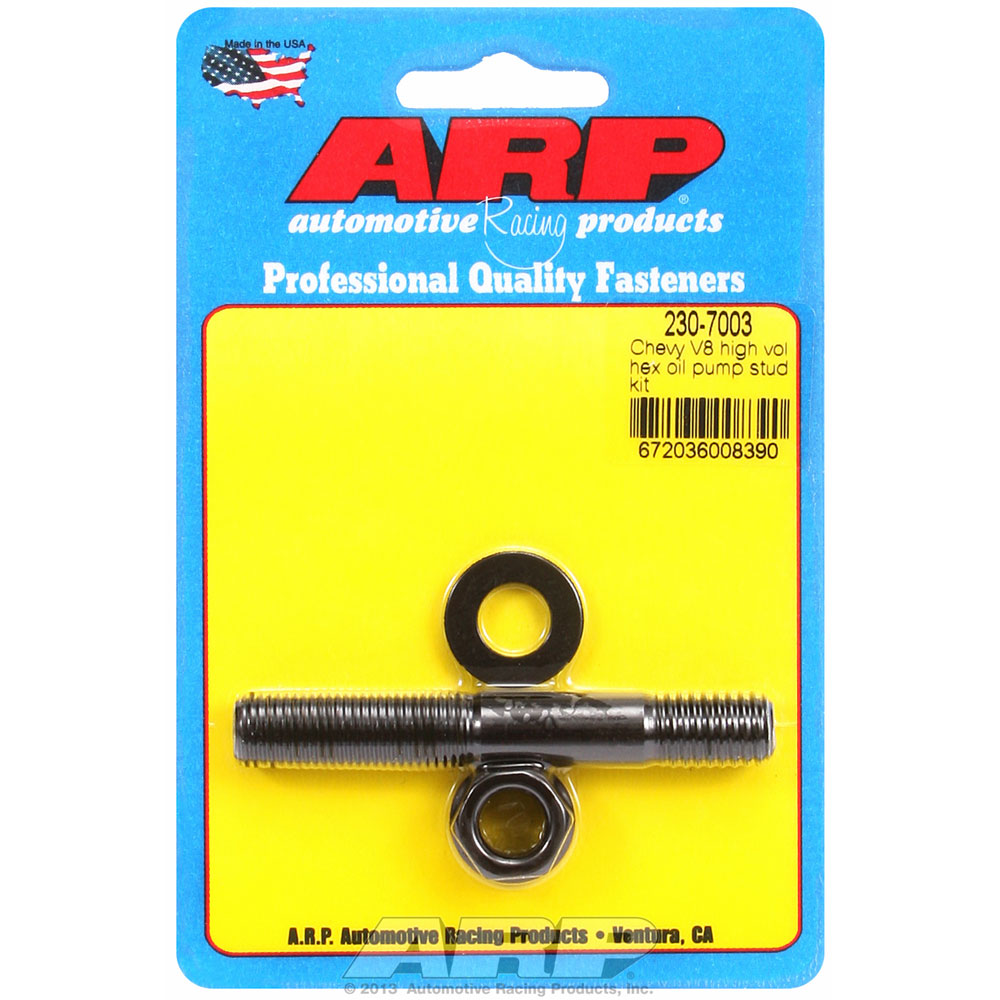 Automotive Racing Products (ARP) Oil Pump Stud 230-7003; Hex Stud Black Oxide 8740 Chromoly for Chevy 262 to 400, 396 to 454 