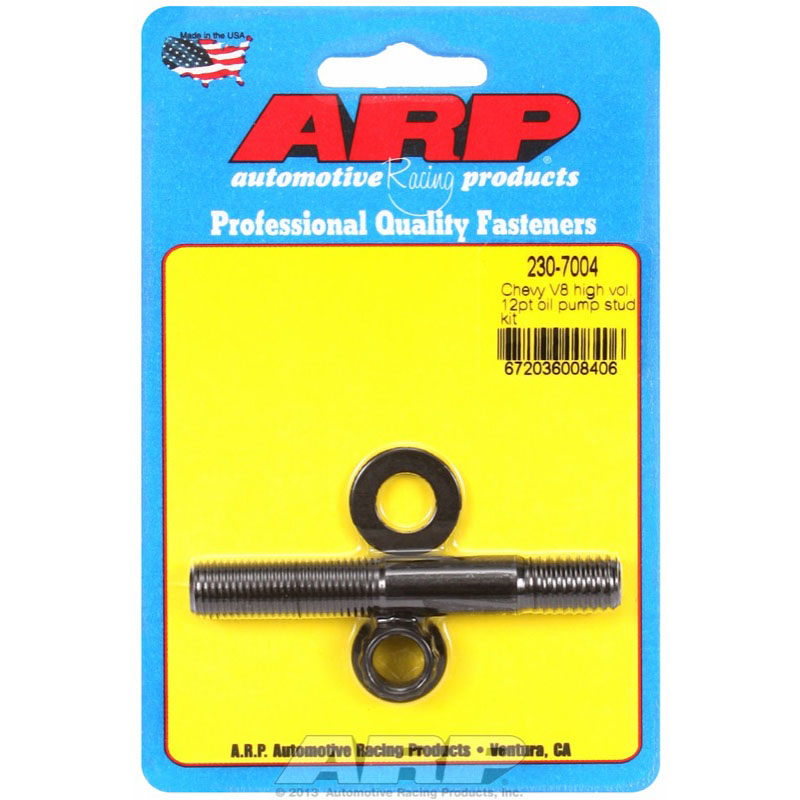 Automotive Racing Products (ARP) Oil Pump Stud 230-7004; 12-Point Stud Black Oxide 8740 Chromoly for Chevy 262 to 400, 396 to 454 