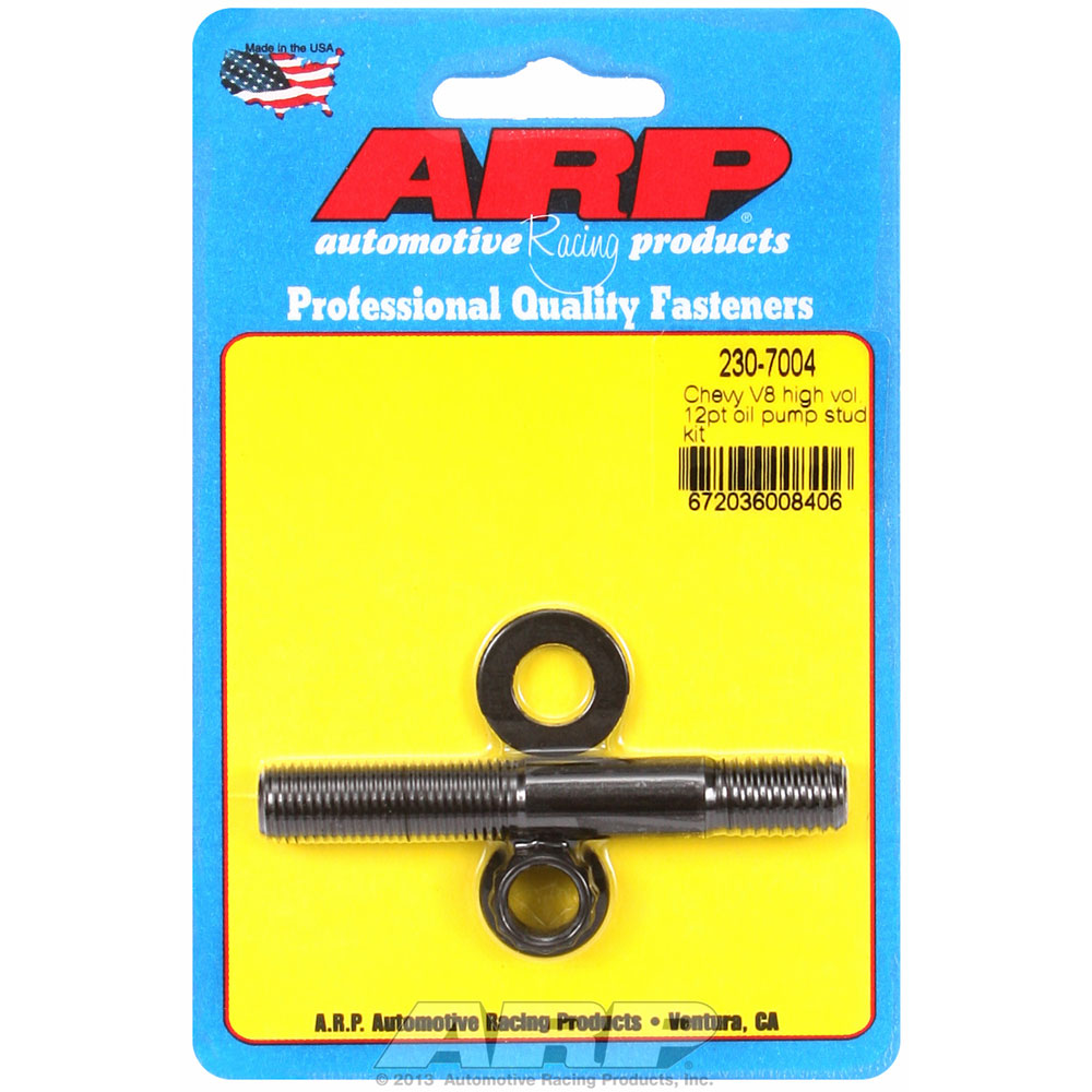 Automotive Racing Products (ARP) Oil Pump Stud 230-7004; 12-Point Stud Black Oxide 8740 Chromoly for Chevy 262 to 400, 396 to 454 