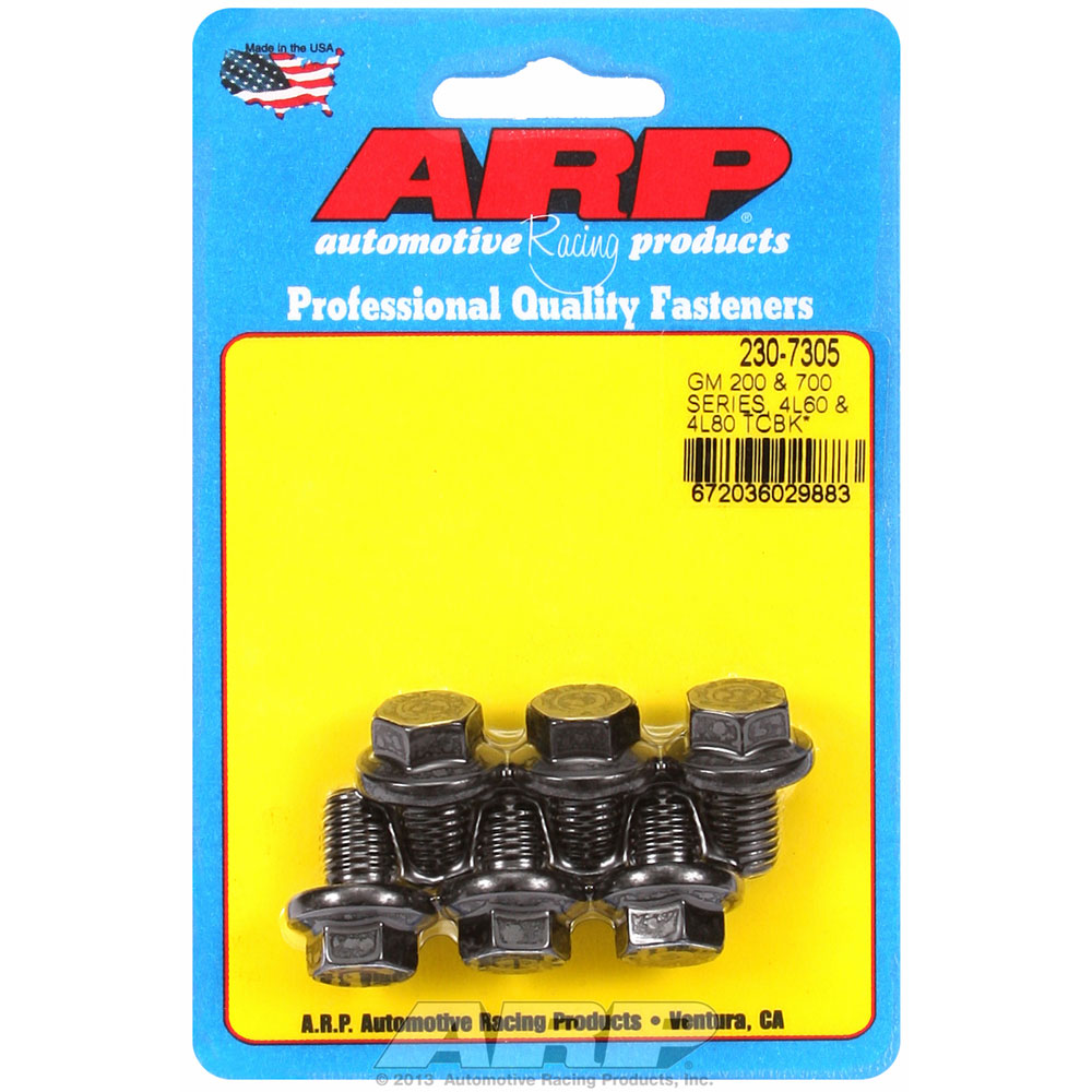 Photo for ARP Torque Converter Bolt 230-7305; High Performance M10 x 1.50 Black 8740 Chromoly Hex for GM Truck 4L60E, 4L80E, TH700R4