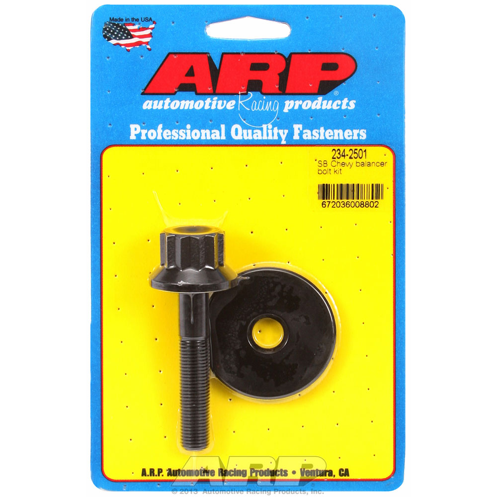 Automotive Racing Products (ARP) Harmonic Balancer Bolt 234-2501; 12-Point 7/16 in. -20 2.470 in. Black Oxide 8740 Chromoly for Chevy 262 to 400 