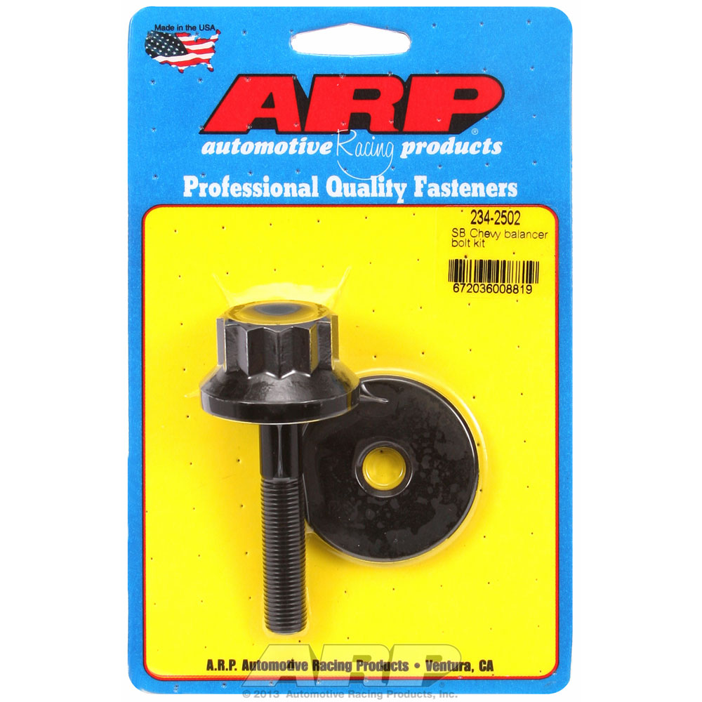 Automotive Racing Products (ARP) Harmonic Balancer Bolt 234-2502; 12-Point 7/16 in. -20 2.470 in. Black Oxide 8740 Chromoly for Chevy 262 to 400 