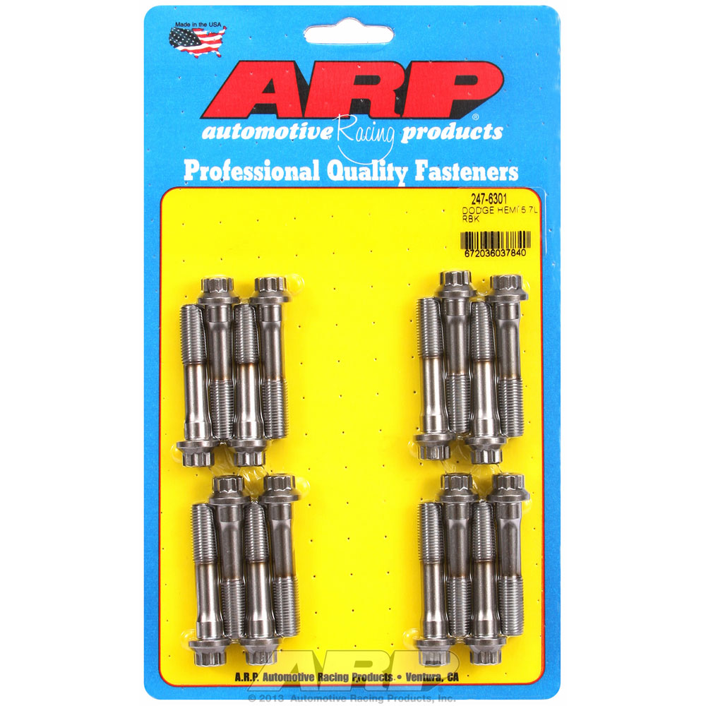 Photo for Automotive Racing Products (ARP) Connecting Rod Bolts 247-6301; M9 12-Point Through Bolt Natural ARP2000 for 2003 to 2022 Chrysler 5.7L Gen III HEMI