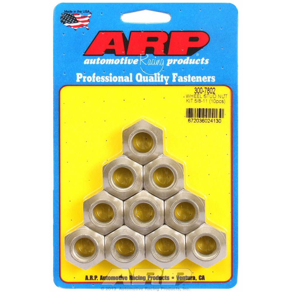 Photo for Automotive Racing Products (ARP) Wheel Lug Nut 300-7802; Speed Nuts 5/8 in. - 11 Alumotef III Gold Open Hex Conical