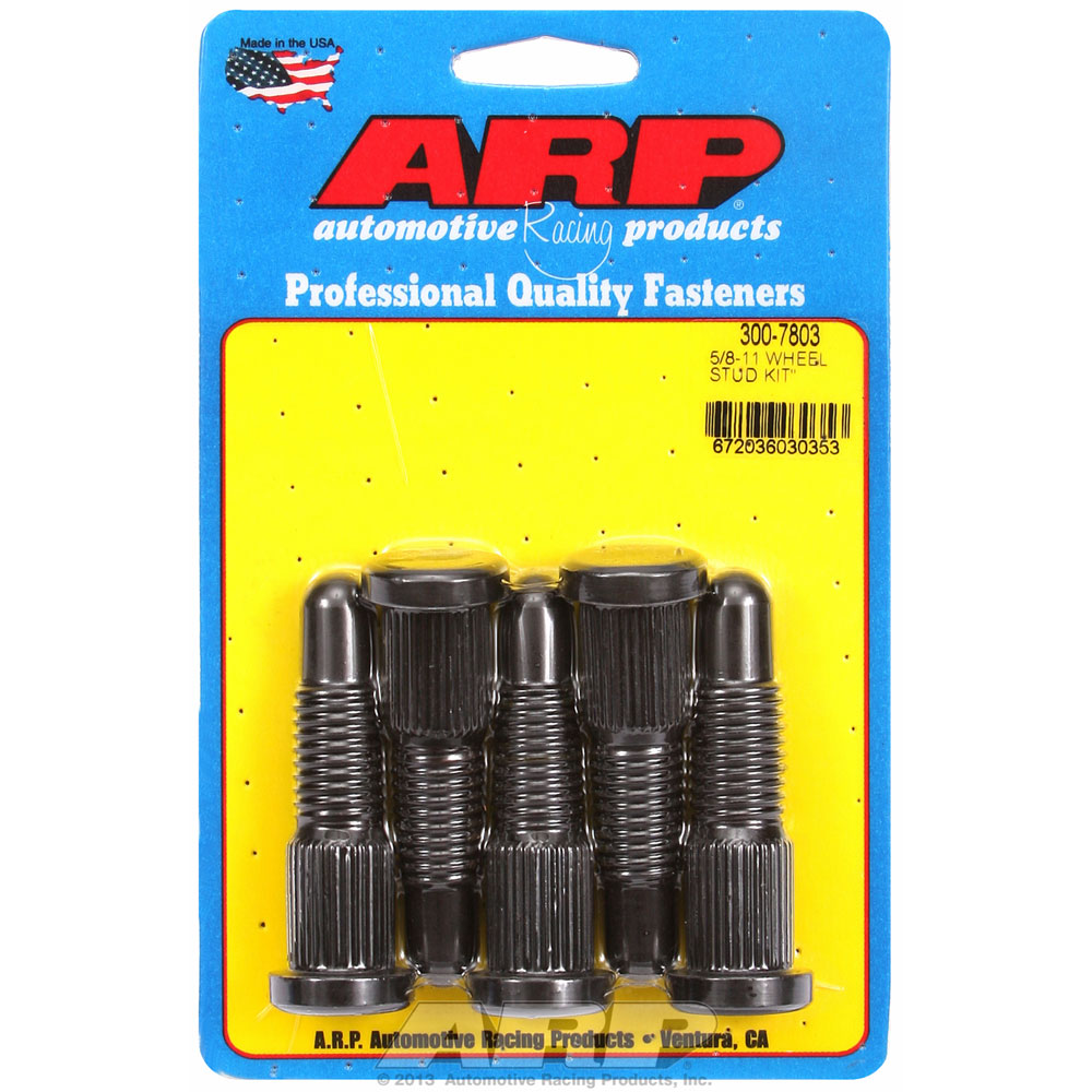 Photo for Automotive Racing Products (ARP) Wheel Lug Stud 300-7803; Speed Studs 5/8 in. -11 Right Hand 2.650 in. Baked on dry film lubricant, Black 8740 Chromoly