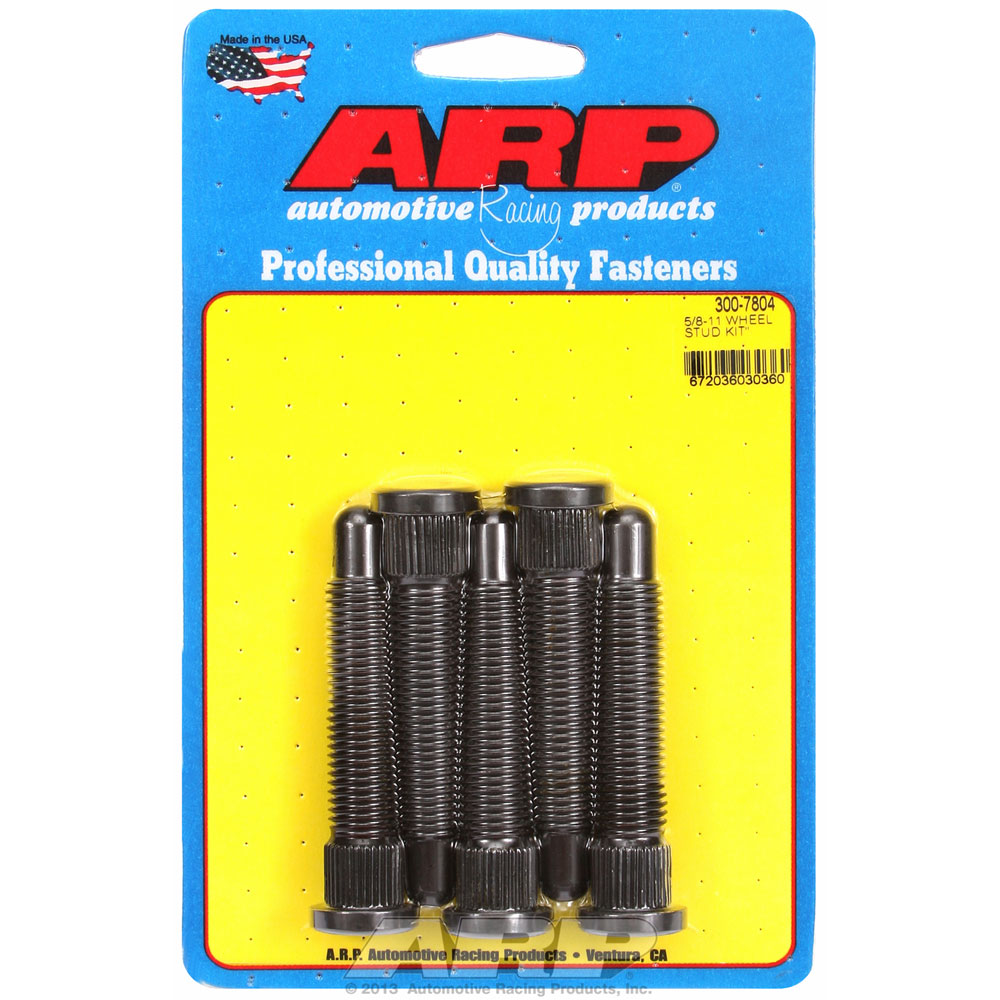 Photo for Automotive Racing Products (ARP) Wheel Lug Stud 300-7804; Speed Studs 5/8 in. -11 Right Hand 4.031 in. Baked on dry film lubricant, Black 8740 Chromoly