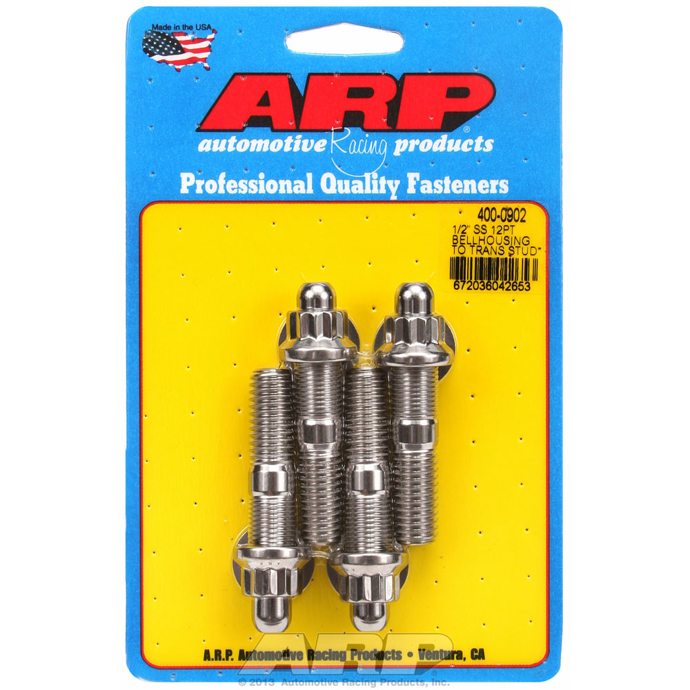 Photo for Automotive Racing Products (ARP) Transmission Bellhousing Stud Set 400-0902; 12-Point Polished Stainless Steel