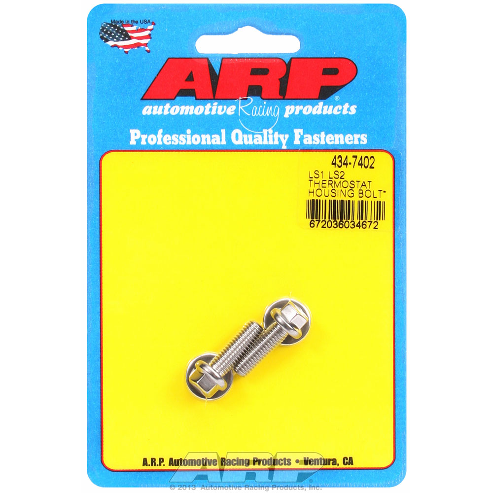 Photo for Automotive Racing Products (ARP) Thermostat Housing Bolt 434-7402; Polished Stainless Steel Hex Bolt 20.000 mm M6 x 1.0 for GM LS
