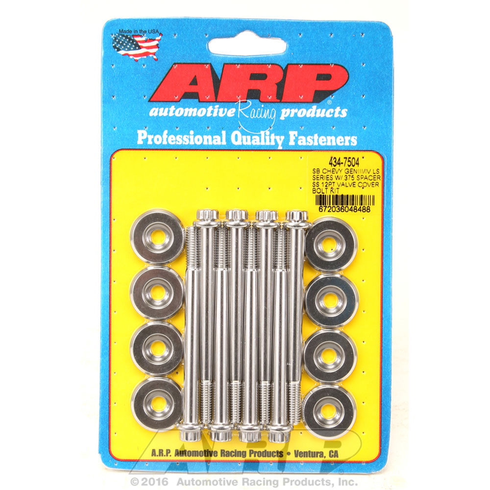 Photo for Automotive Racing Products (ARP) Valve Cover Bolt Kit 434-7504; Stainless Steel 12-Point for Chevy