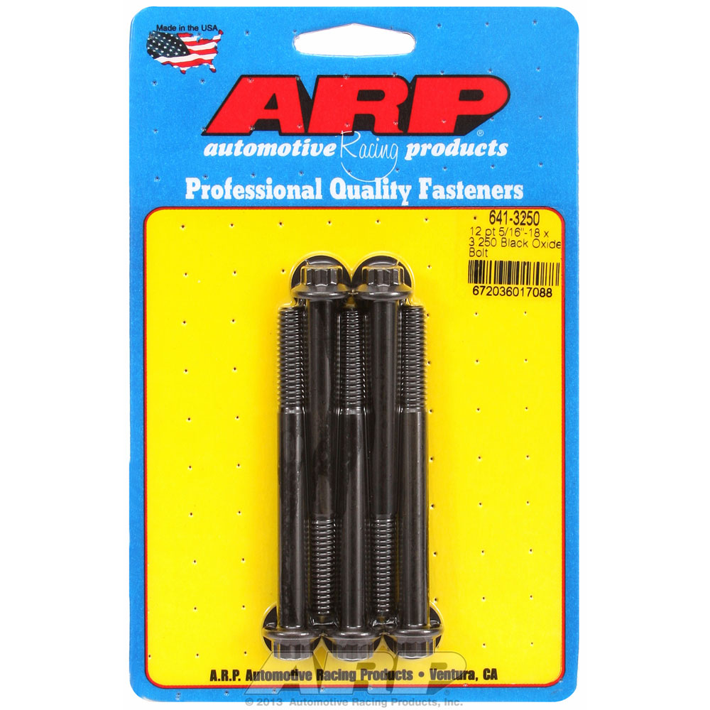 Photo for Automotive Racing Products (ARP) Bolt Set 641-3250; 5/16 in. -18 3.250 in. 12-Point Black Oxide 8740 Chromoly