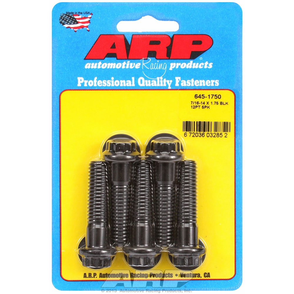 Photo for Automotive Racing Products (ARP) Bolt Set 645-1750; 7/16 in. -14 1.750 in. 12-Point Black Oxide 8740 Chromoly