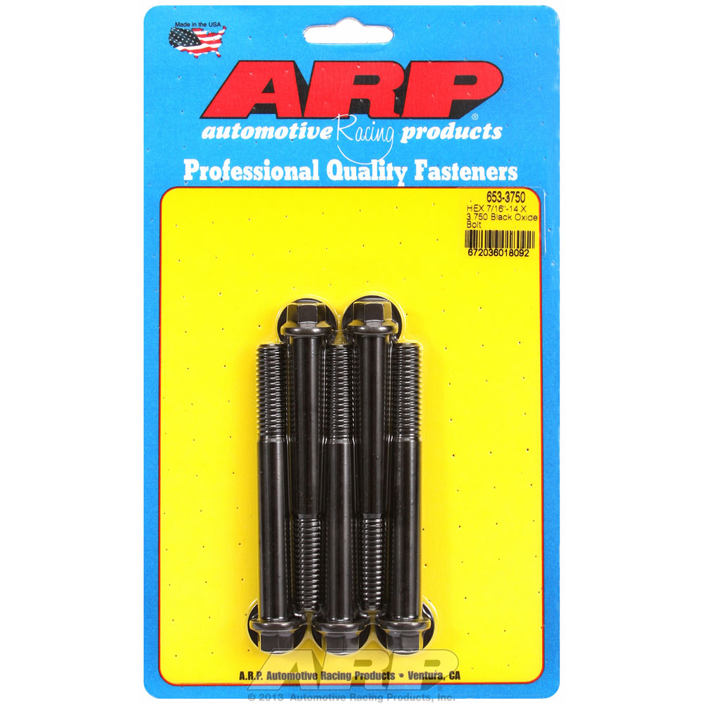 Photo for Automotive Racing Products (ARP) Bolt Set 653-3750; 7/16 in. -14 3.750 in. Hex Black Oxide 8740 Chromoly