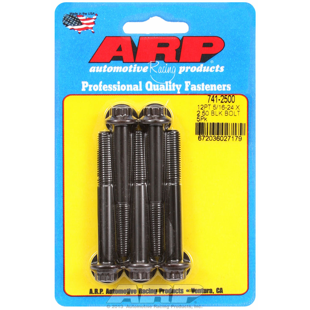 Photo for Automotive Racing Products (ARP) Bolt Set 741-2500; 5/16 in. -24 2.500 in. 12-Point Black Oxide 8740 Chromoly
