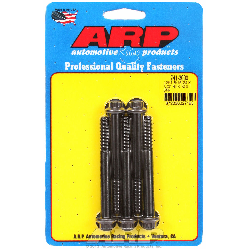 Photo for Automotive Racing Products (ARP) Bolt Set 741-3000; 5/16 in. -24 3.000 in. 12-Point Black Oxide 8740 Chromoly