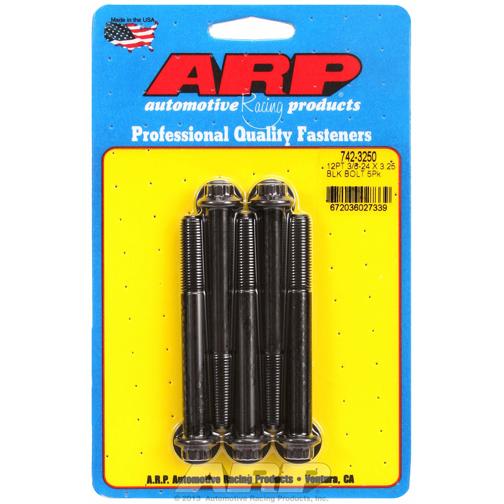 Photo for Automotive Racing Products (ARP) Bolt Set 742-3250; 3/8 in. -24 3.250 in. 12-Point Black Oxide 8740 Chromoly 