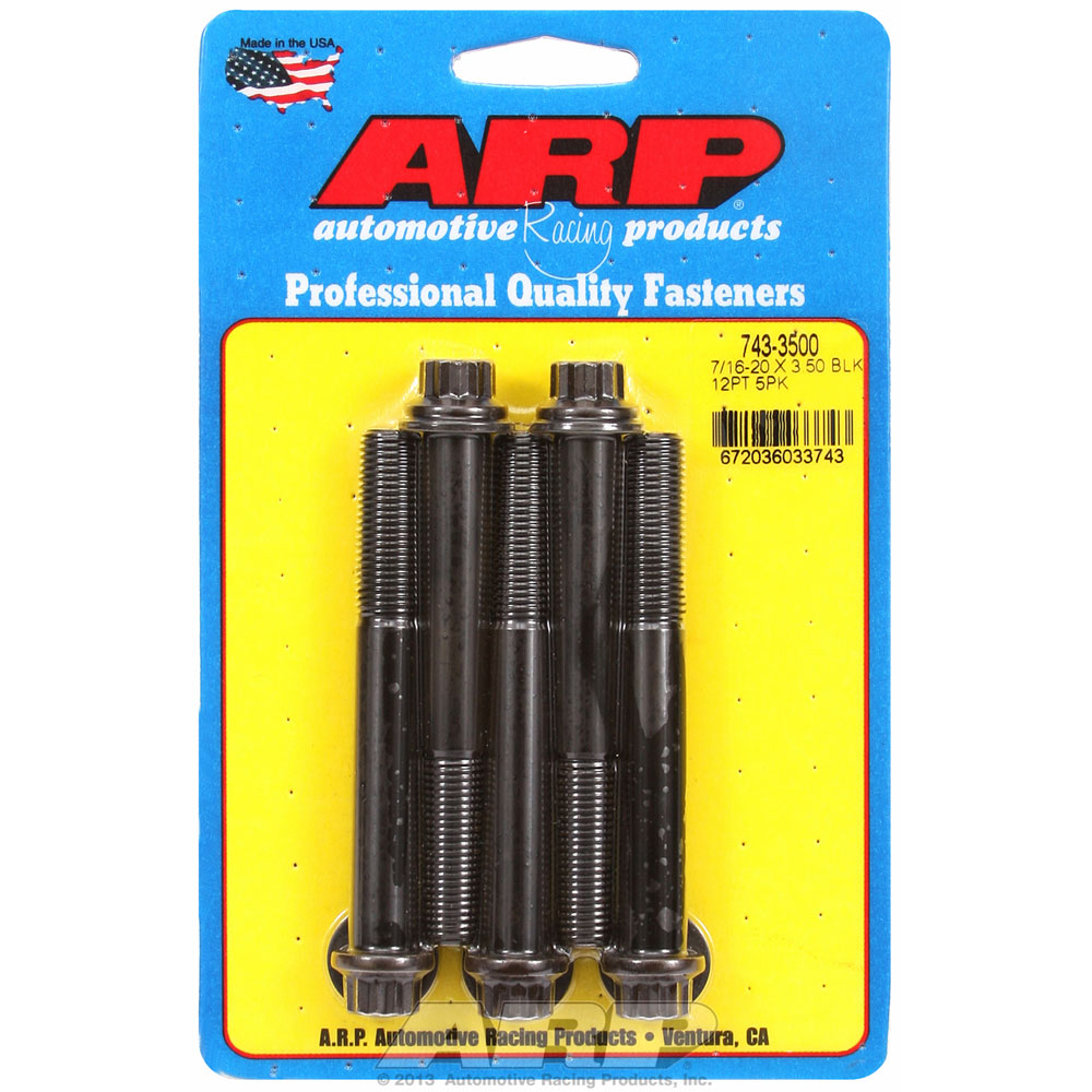 Photo for Automotive Racing Products (ARP) Bolt Set 743-3500; 7/16 in. -20 3.500 in. 12-Point Black Oxide 8740 Chromoly