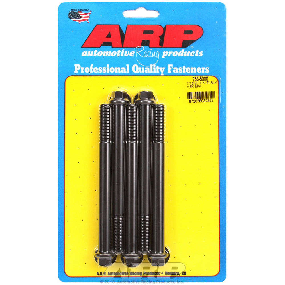 Photo for Automotive Racing Products (ARP) Bolts 753-5000; 7/16 in. -20 5.000 in. Hex Black Oxide 8740 Chromoly