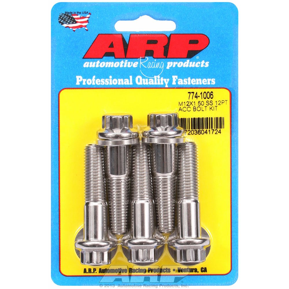 Photo for Automotive Racing Products (ARP) Bolt Set 774-1006; M12 x 1.50 50.000 mm 12-Point Polished Stainless Steel