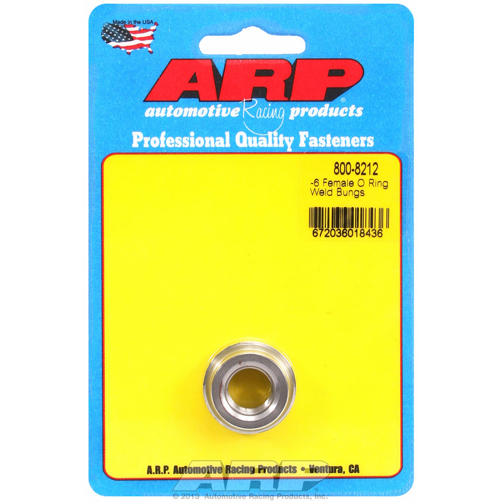 Photo for Automotive Racing Products (ARP) O-Ring Boss Fitting 800-8212; Weld Bungs ORB Bung Natural -06AN Female Straight