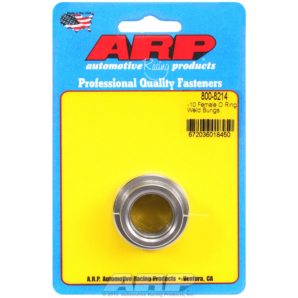 Photo for Automotive Racing Products (ARP) O-Ring Boss Fitting 800-8214; Weld Bungs ORB Bung Natural -10AN Female Straight