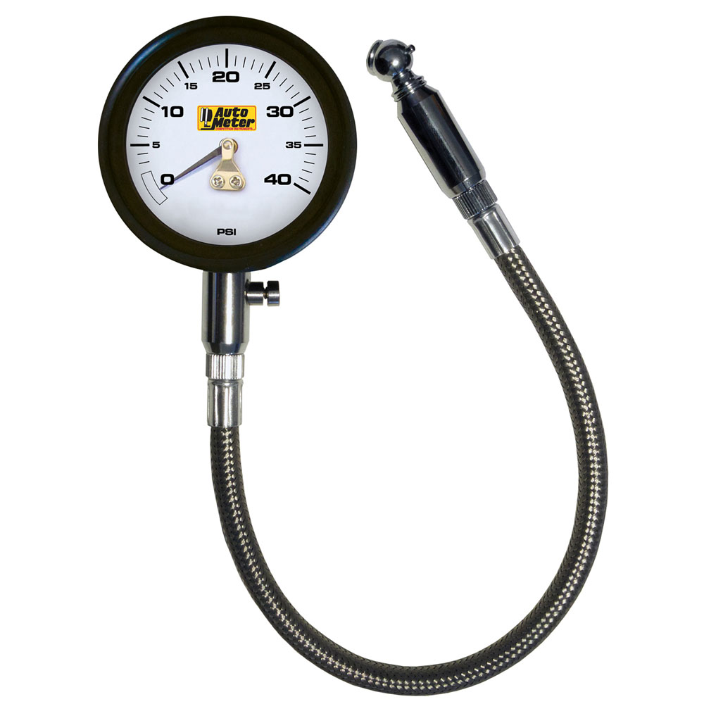 Auto Meter Tire Pressure Gauge 2162; 0 to 40 PSI 