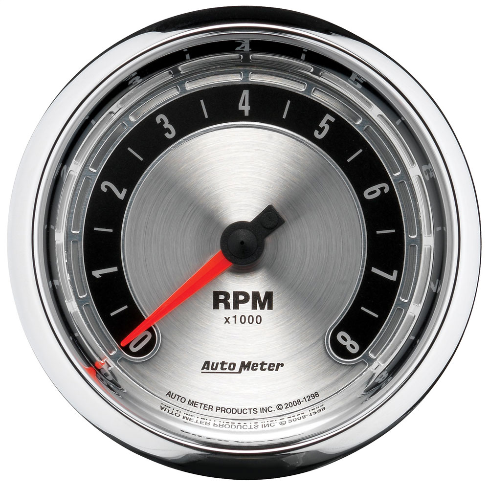 Photo for Auto Meter Tachometer Gauge 1298; American Muscle 0 to 8000 RPM 3-3/8 in. Electric 