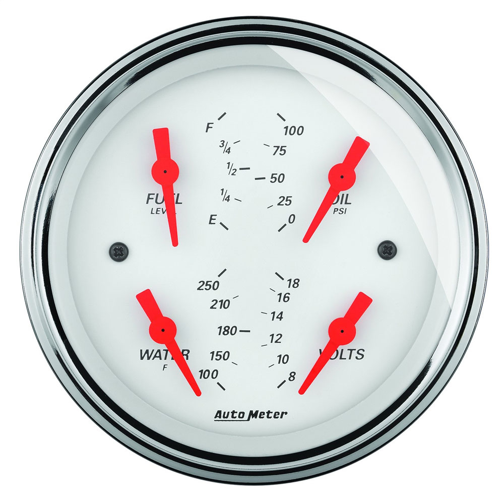 Photo for Auto Meter Electronic Multi Purpose Gauge 1319; Arctic White 5.000 in. Electric
