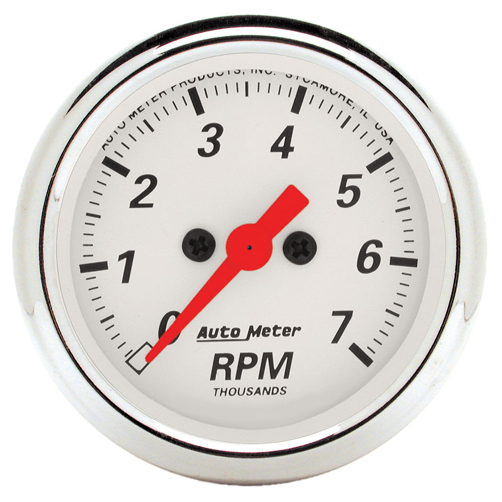 Photo for Auto Meter Tachometer Gauge 1397; Arctic White 0 to 7,000 RPM 2-1/16 in. Full Electric 