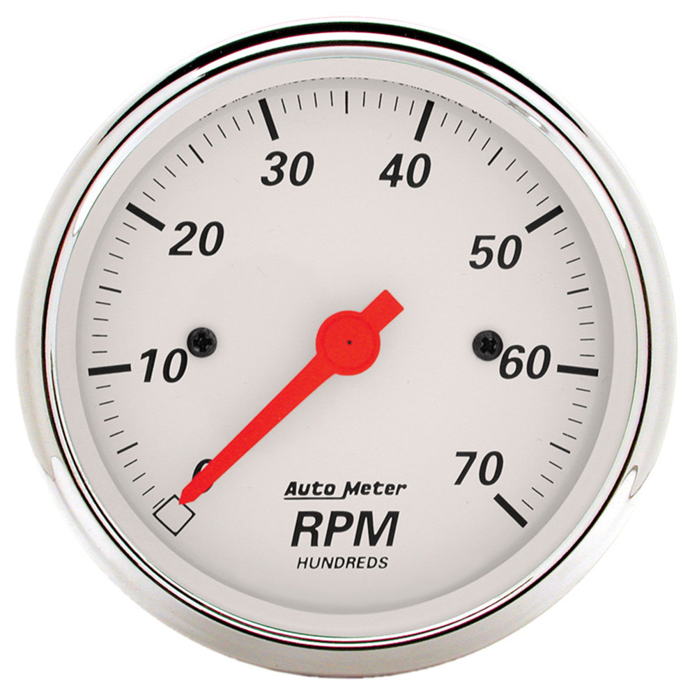 Photo for Auto Meter Tachometer Gauge 1398; Arctic White 0 to 7,000 RPM 3-1/8 in. Electric 