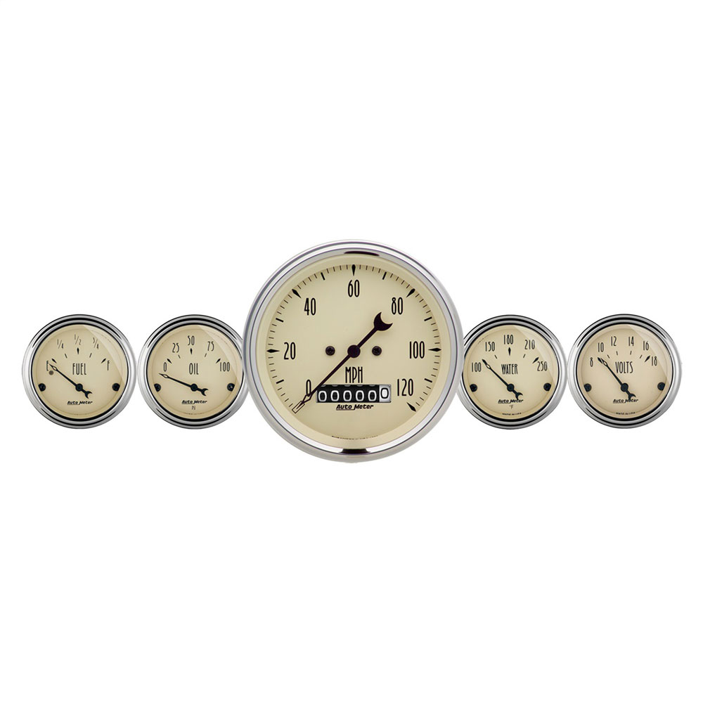 Photo for Auto Meter Gauge Set 1840; Antique Beige Beige