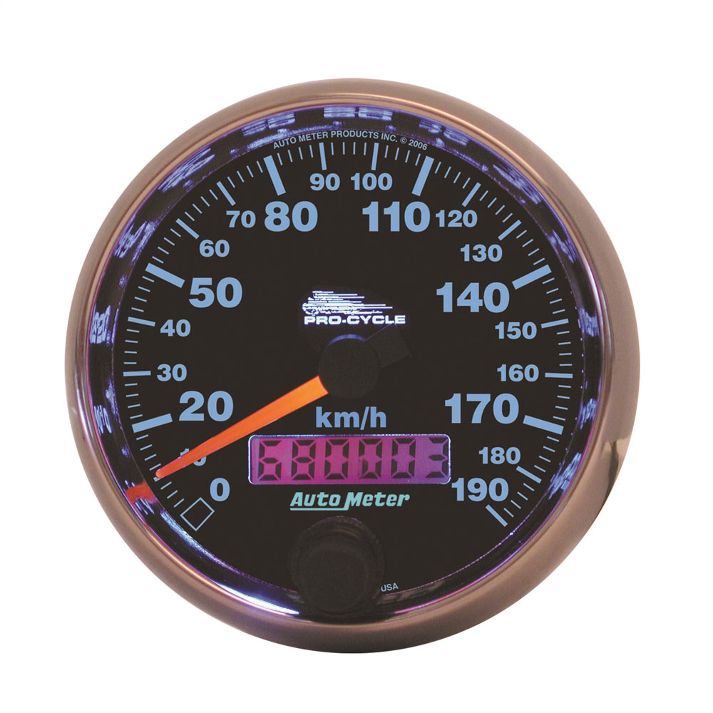 Photo for Auto Meter Speedometer Gauge 19340-M; Pro Cycle Speedometer 0 to 190 KPH 2-5/8 in. Electric