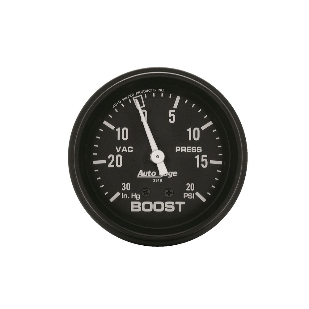 Photo for Auto Meter Multi Purpose Boost/Vacuum Gauge 2310; Auto Gauge Boost, Vacuum 30 inHg to 20 PSI 2-5/8 in. Full