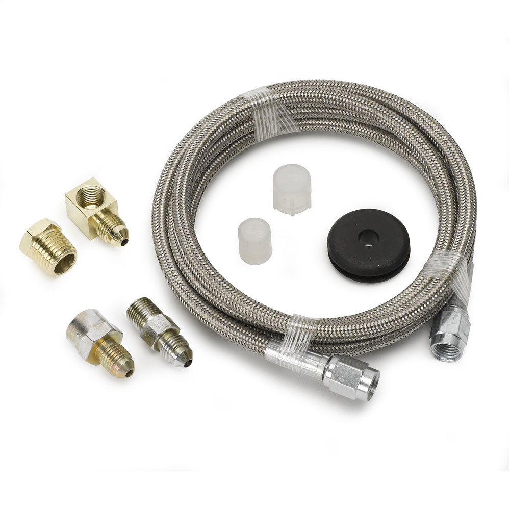 Photo for Auto Meter Gauge Sensor Tubing 3236; Pressure Gauge Hose Kit -03 AN 6 ft. Braided Stainless Steel 
