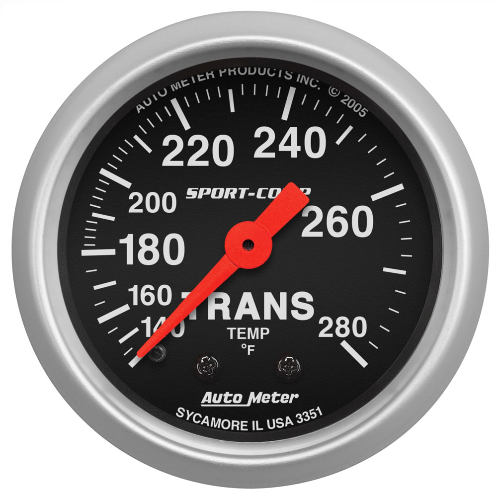 Photo for Auto Meter Transmission Oil Temperature Gauge 3351; Sport Comp Transmission Temperature 140 to 280 deg. F 2-1/16 in. Full