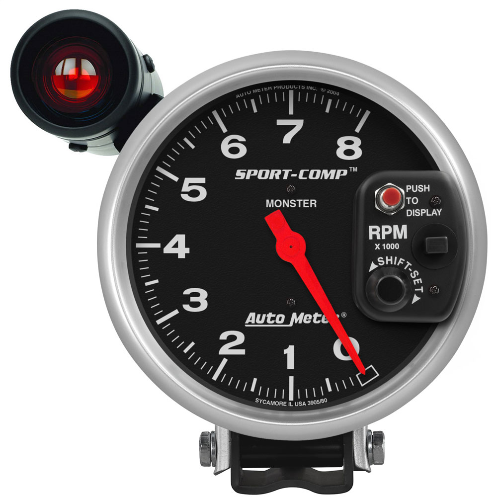 Photo for Auto Meter Tachometer Gauge 3905; Sport Comp 0 to 8000 RPM 5.000 in. Electric