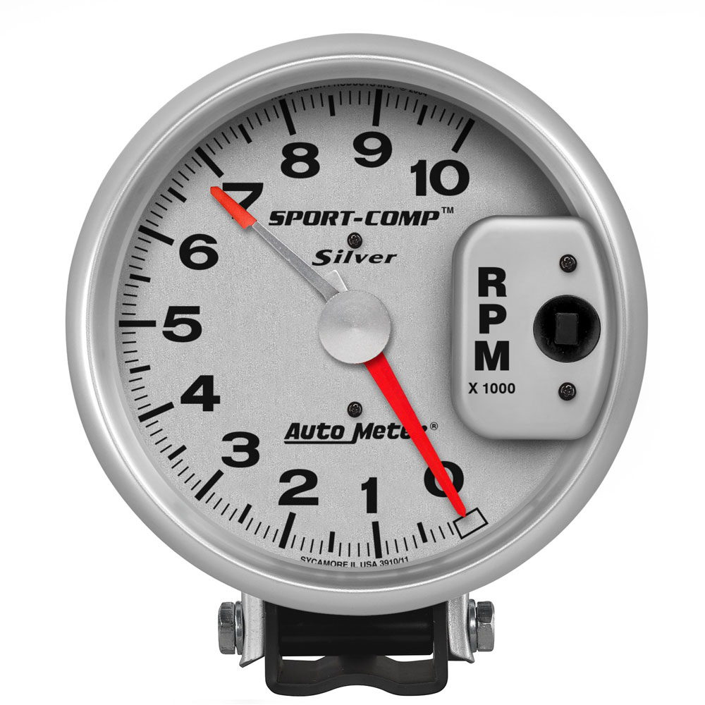 Photo for Auto Meter Tachometer Gauge 3910; Ultra Lite Pedastal 0 to 10000 RPM 5.000 in. Full Electric