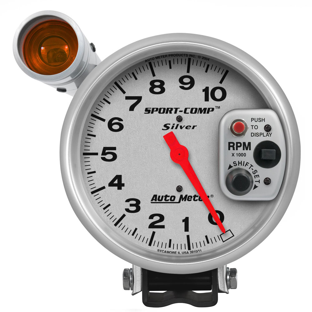 Auto Meter Tachometer Gauge 3911; Ultra Lite Pedestal Mount 0 to 10000 RPM 5.000 in. Full Electric 