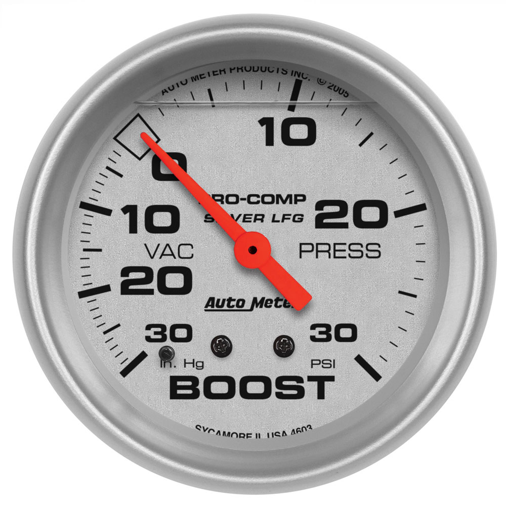 Photo for Auto Meter Multi Purpose Boost/Vacuum Gauge 4603; Ultra Lite Boost, Vacuum 30 inHg to 30 PSI 2-5/8 in. Full Mechanical