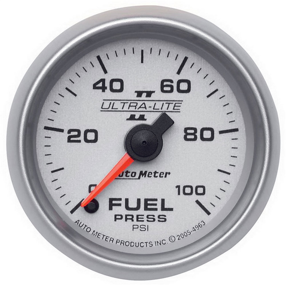 Photo for Auto Meter Fuel Pressure Gauge 4963; Ultra Lite II Dash Mount 0 to 100 PSI 2-1/16 in. Electric 