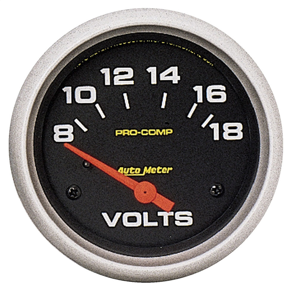 Photo for Auto Meter Voltmeter Gauge 5492; Pro Comp Dash Mount 8 to 18 Volt 2-5/8 in. Short Electric