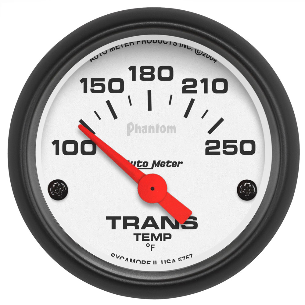 Photo for Auto Meter Transmission Oil Temperature Gauge 5757; Phantom Transmission Temperature 100 to 250 deg. F 2-1/16 in. Short Electric