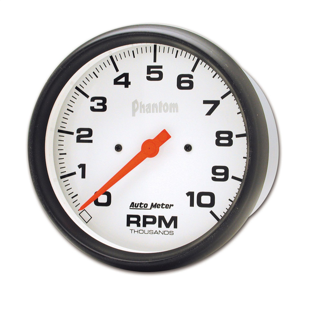 Photo for Auto Meter Tachometer Gauge 5898; Phantom 0 to 10000 RPM 5.000 in. Electric 