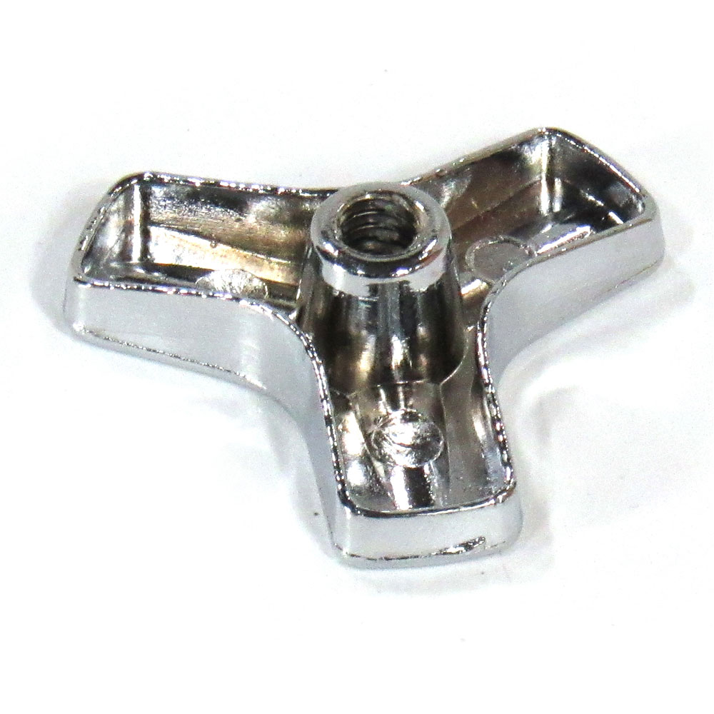 Bandit Accessories Air Cleaner Mounting Nut 2179; Tri Bar Wing Nut Chrome Steel 1/4 in.-20 